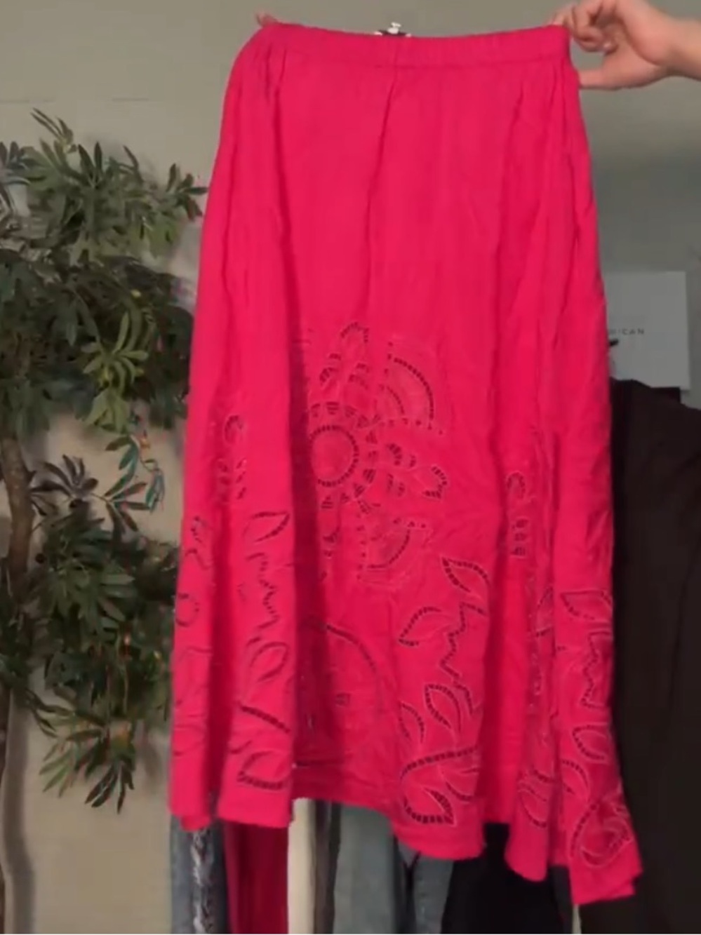 MISA Los Angeles Analisse Eyelet Midi Skirt - Picture 2 of 3